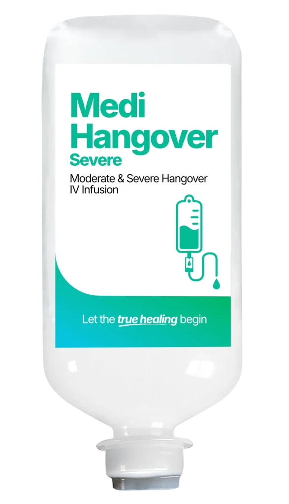 Medi Hangover Severe direkomendasikan untuk pasien dewasa untuk pengobatan gejala yang berhubungan dengan mabuk sedang dan berat